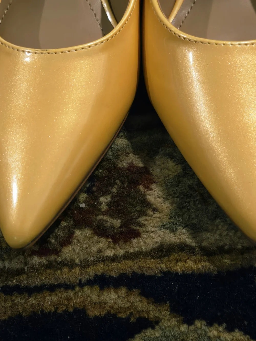 J.Renee Yellow Pointed Slingback Heels with Buckle Strap